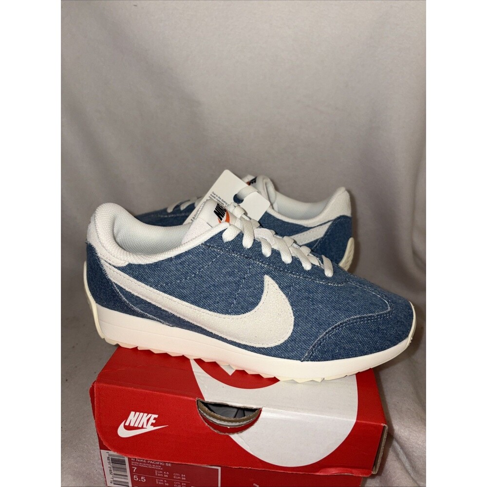 New Nike Pacific SE Denim Jean Low Top Sneakers Shoe Blue IR5820-486 7 Women y2k
